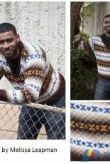 Man’s Retro Fair Isle V-Neck by Melissa Leapman-Free