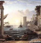 Golden Kite 1196 - Seaport with the Embarkation of Queen Sheba