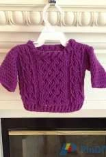 Noelle Stiles- Crown of Cables Baby Sweater- Free
