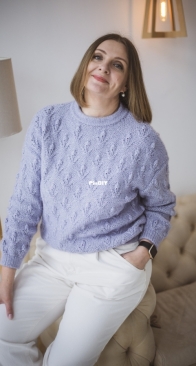 Tulips Sweater by Tanya Mulokas - Russian