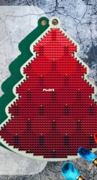 Xstitch Tower - Christmas Tree Ornament by Eva Lermontov