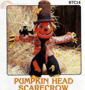 Annies Attic - #87C14 - Pumpkin Head Scarecrow
