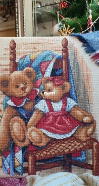 Dimensions 35103 Teddies on Quilt