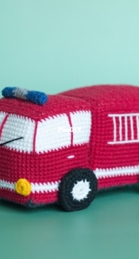 Fox and Dog - Three Friends Patterns - Olga Krylova - Fire Truck