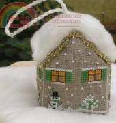 Small Town in 3D Cross Stitch - Christmas house