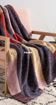 Velvet Stripes Blanket by Yarnspirations Design - Free
