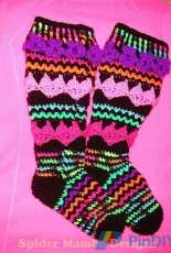 Spider Mambo Designs - Laurie Kahn - Plus Size Hearts and Posies for the Tosies Slipper Stocking