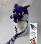Desert Diamond Crochet - Rebecca Goldsmith -064- KSU Wildcat Hat