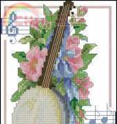 The Vermillion Stitchery Musical Bell pull Banjo XSD