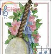 The Vermillion Stitchery Musical Bell pull Banjo XSD