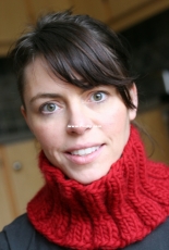 Red Hot Neckwarmer by Leanne Wilkinson-Free