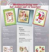 Kerst 3D Knipvellenboek 4 - Christmas 3D decoupage book - to make 12 3d cards