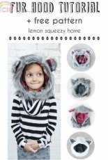 Lemon Squeezy Home-Fur Hood Tutorial and Pattern - - Free