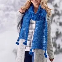 Pompom Scarf by Edie Eckman-Free