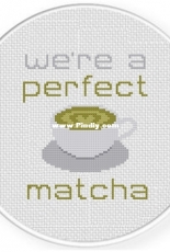 Daily Cross Stitch - We are Perfect Matcha