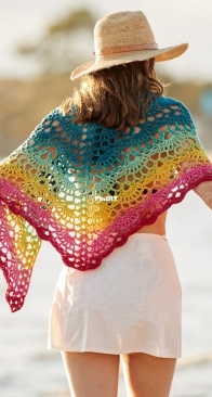Plassard La Belle Laine - G-212 - Shawl - Châle au crochet - French - Free