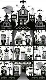 The Witchy Stitcher - Universal Monster Stitchalong - Black and White Movie Version PCS + XSD