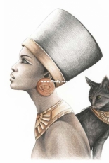 HAED HAEJG 12965 Goddess Portrait Bast by Jessica Galbreth