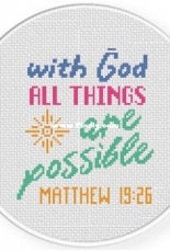 Daily Cross Stitch - With God All Things Are Possible