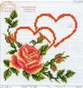 Two Hearts for Valentine from Вышиванка (Embroidered shirt) 73 (1) 2011