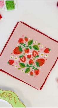 Caterpillar Cross Stitch - Strawberry Fields  Freebie