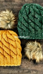 Gimme All The Cables Toque by Andrea Kemper-Free