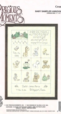 Gloria & Pat - Precious Moments - 131-15 - Baby Sampler Announcement