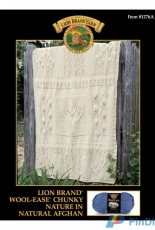 Lion Brand Yarn-1276A-Nature in Natural Afghan-Free