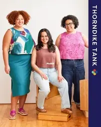 Cashmerette - Thorndike Tank - Sizes 0-32 (C to Hcup sizes)