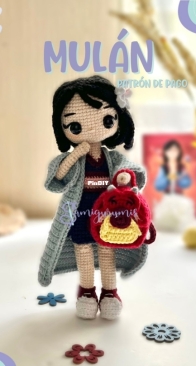 Samigurumis - Lilian Neyra Davila - Mulan - Spanish