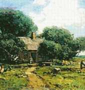 Artecy Cross Stitch - A Farm Along the River by Andrew Melrose