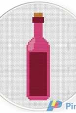 Daily Cross Stitch - Wine Bottle