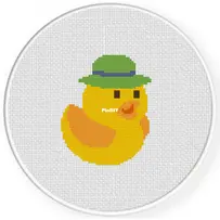 Daily Cross Stitch - Duck in Summer Hat