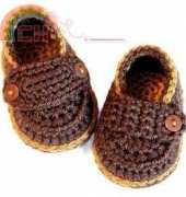 Crochet Pattern - Baby Button Loafers