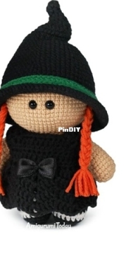 Amigurumi Today - Unknown Designer - Doll in witch costume - free