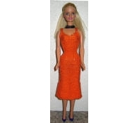 Strickatillbarbie No 4 Orange Dress - Free