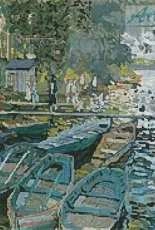 Artecy Cross Stitch - Bathers at La Grenouillere - Painting by Monet