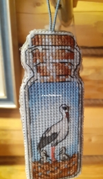 Stork bottle and magnet
