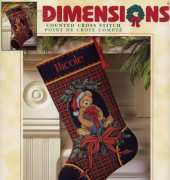 Dimensions 8682 Gift Bearing Teddy Stocking