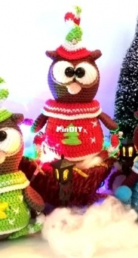 Wunderlichs Kreativchaos - Janine Wunderlich - Owl the Christmas Elf - Eulchen der Weihnachts Elf - German