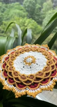 crocheted coasters-autumn