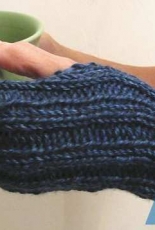 Fingerless Gloves Knit Flat by Kiki Geiger -English-Free