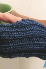 Fingerless Gloves Knit Flat by Kiki Geiger -English-Free