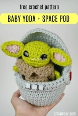 Ami Amour - Space Pod for Yoda Amigurumi - Free