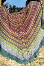 Moorland Faroese Shawl by Brambles and Bindweed-Free