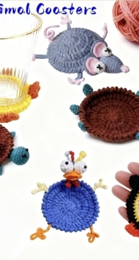 Cos Family - Tim Sharpe - 5 in 1 Bouncy Stress Relief Fun Animal Coasters