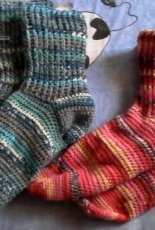 Crocheted socks