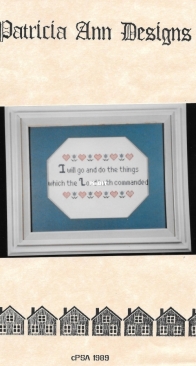 Patricia Ann Designs - I Will Go And Do