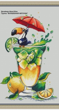 Lemon and Lime Cocktail with Toucan by Alexandra Kiseleva xsd