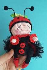 Crochet Art Design- Maria Muller- Amigurumi Lady Bug LeyLa -  German